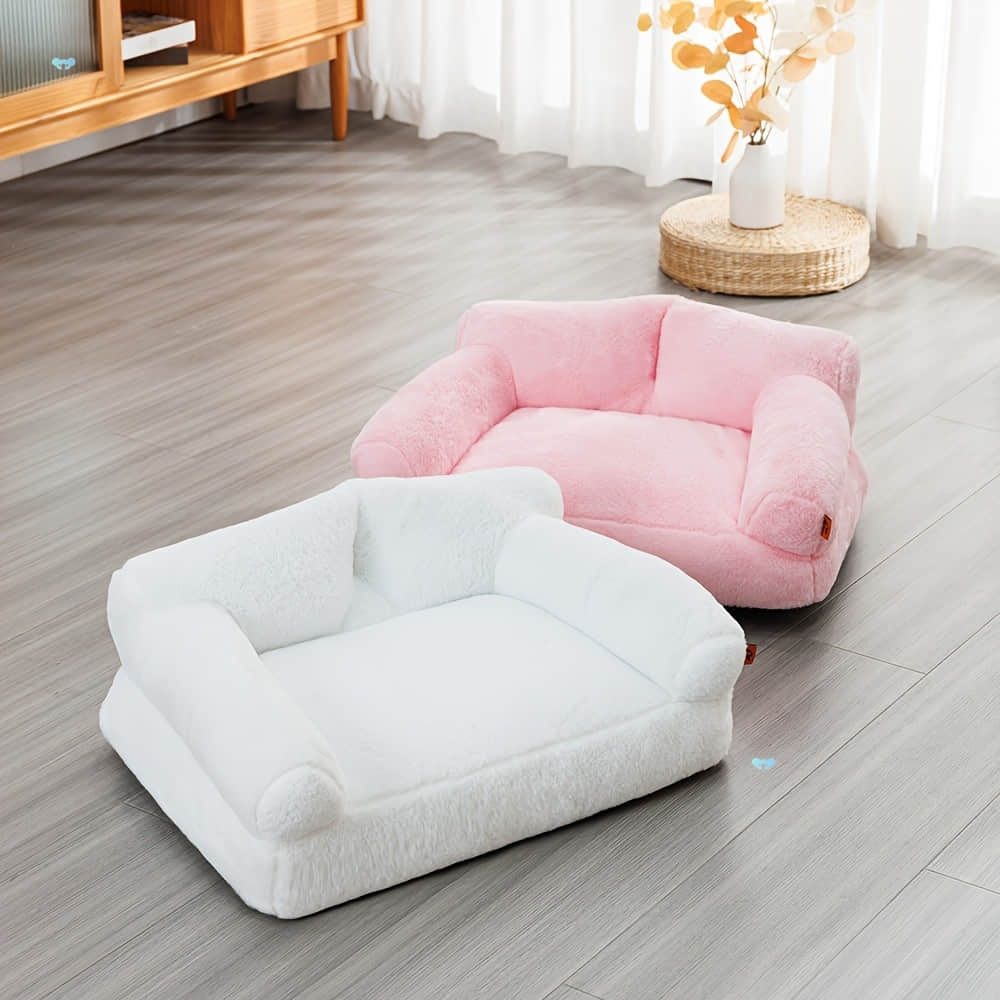 Luxury Plush Pet Sofa Bed Super Soft Warm Sofa with Pet Bed