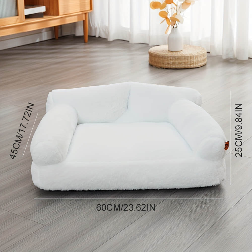 Luxury Plush Pet Sofa Bed Super Soft Warm Sofa with Pet Bed
