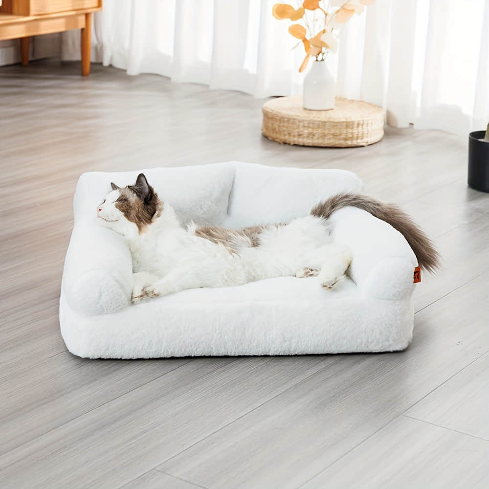 Luxury Plush Pet Sofa Bed Super Soft Warm Sofa with Pet Bed