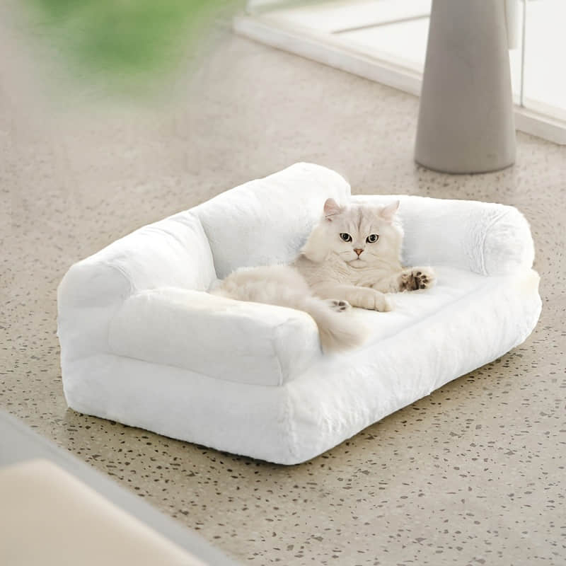 Luxury Plush Pet Sofa Bed Super Soft Warm Sofa with Pet Bed