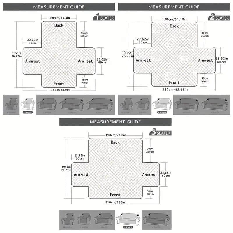 Waterproof Non-slip Quilted Sofa Cover Protector for Pets – One-piece Recliner Sofa Slipcover